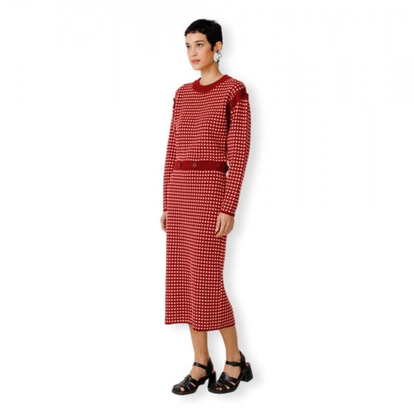 SKFK Lakora-Gots Dress - Burgundy