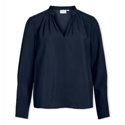 VILA Top Milla L/S - Navy...