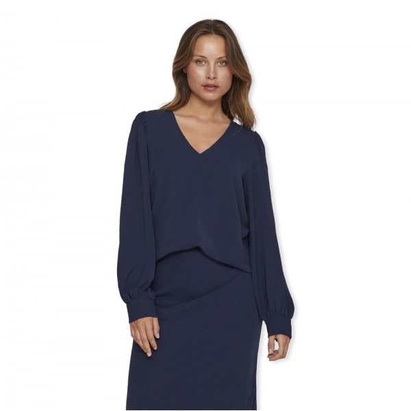 VILA Top Gaja L/S - Navy Blazer