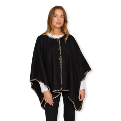 VILA Sandel Cape - Black