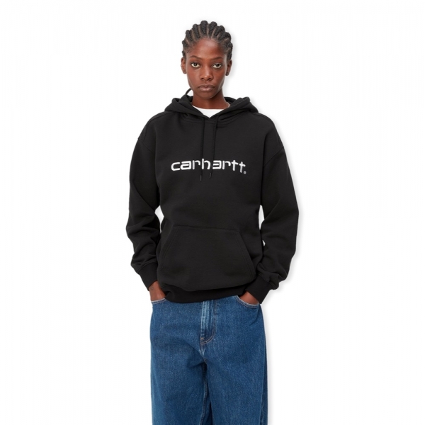 CARHARTT WIP W Hooded Sweat Black White