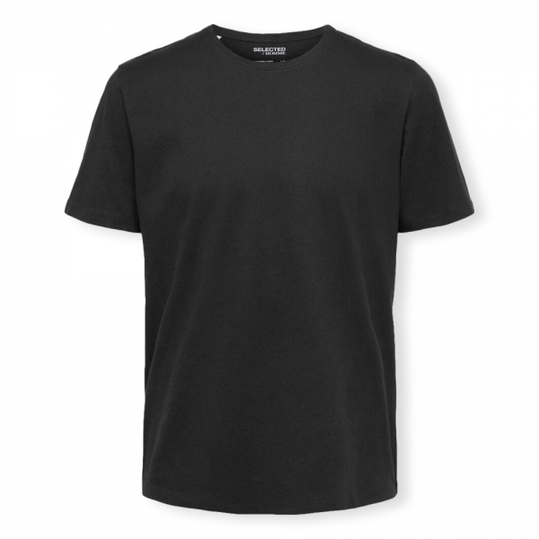 SELECTED Noos Pan Linen T-Shirt - Black