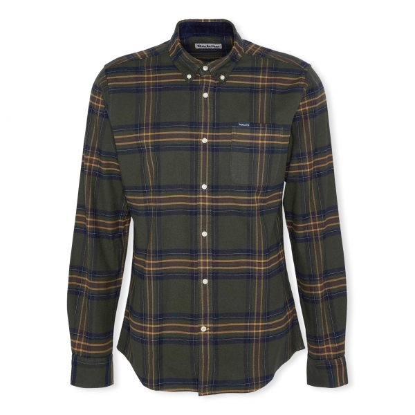 BARBOUR Camisa Portdown Tailored - Olive