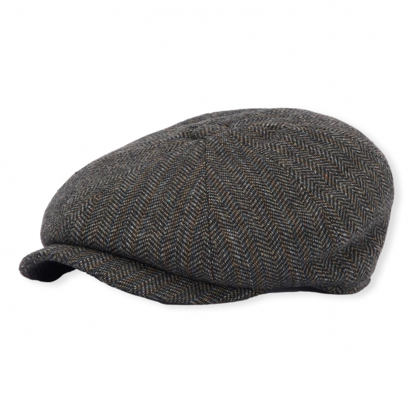 BARBOUR Cap Fyne Tweed Baker Boy - Olive