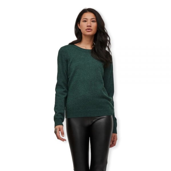 VILA Noos Ril O-Neck Knit - Pineneedle