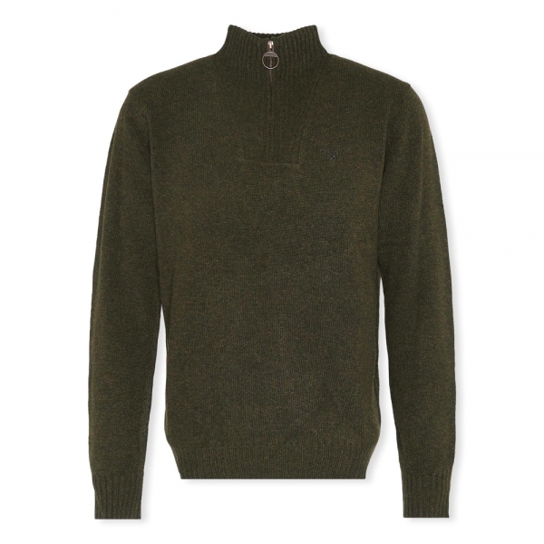 BARBOUR Lambswool Half Zip Knit -...