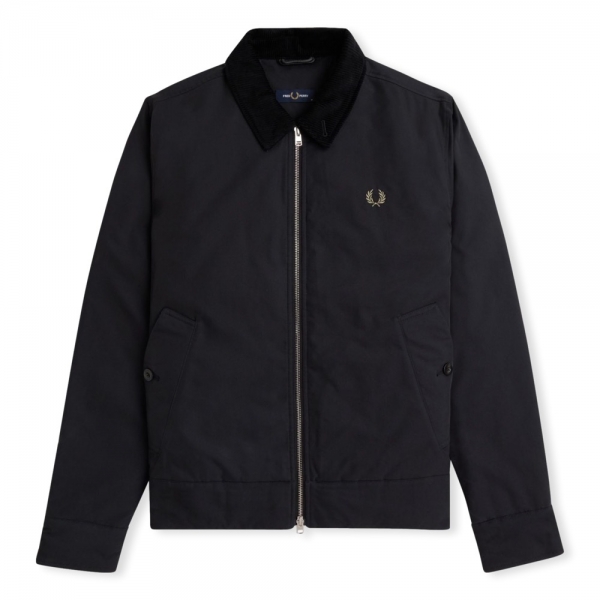 Fred perry black coat best sale