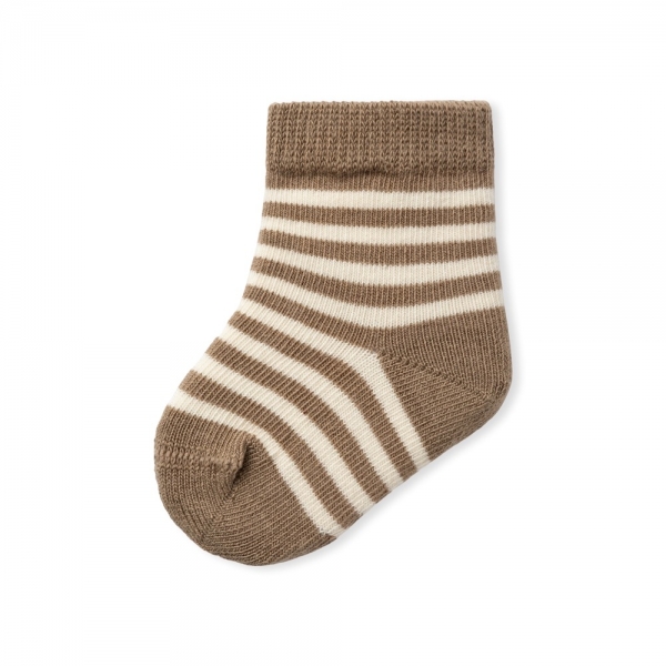 NAME IT Elove Stripe Baby Socks - Birch