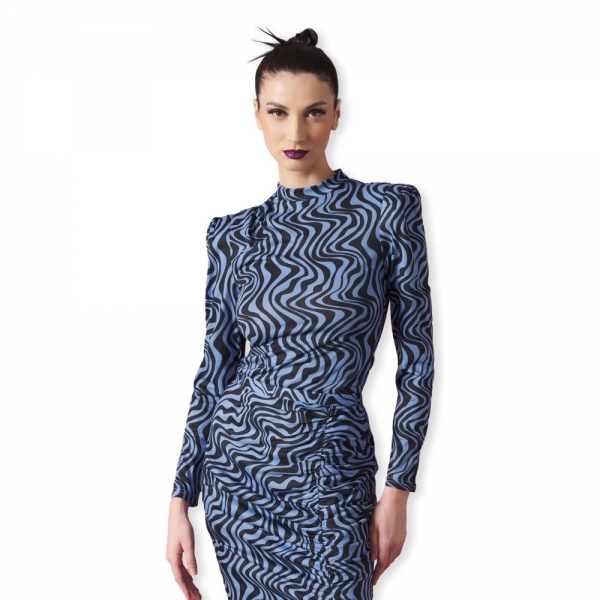 MINUETO Top Vasarely - Blue