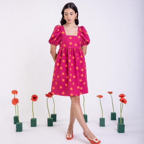 AS DEOLINDAS Dress Flower - Pink