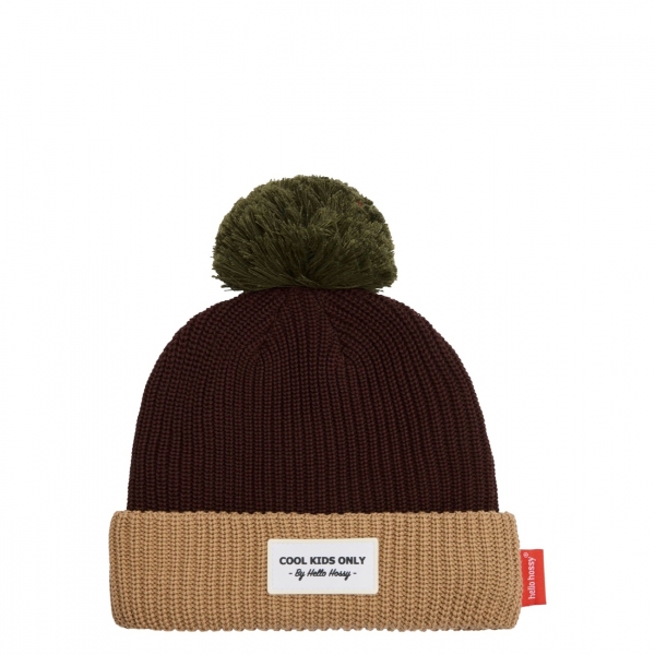 HELLO HOSSY Color Block Kid Beanie -...