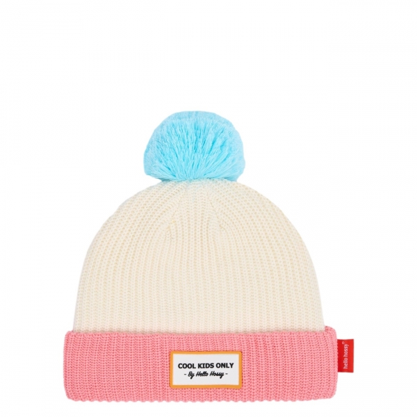 HELLO HOSSY Color Block Kid Beanie -...