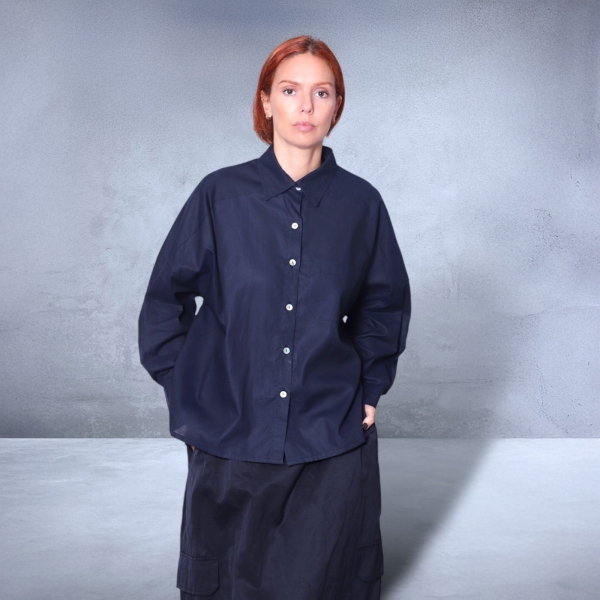 OBI CLOTHING Chika Shirt - Navy