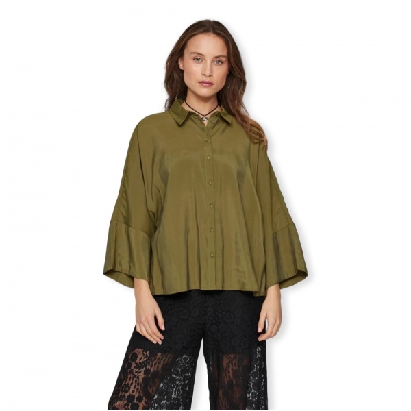 VILA Aspyn 3/4 Loose Shirt - Capulet...