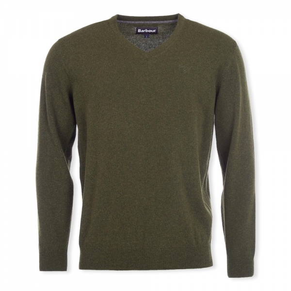 BARBOUR Lambswool V Knit - Seaweed