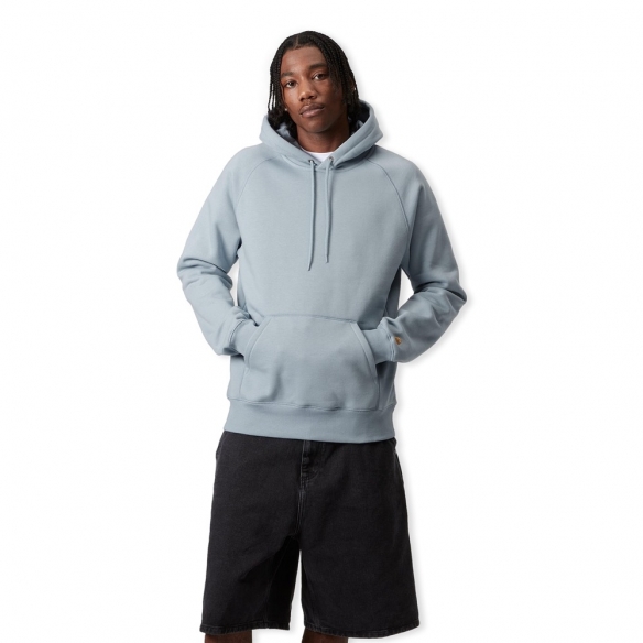 Carhartt Wip Sweatshirt Hooded Chase Frosted Blue Gold