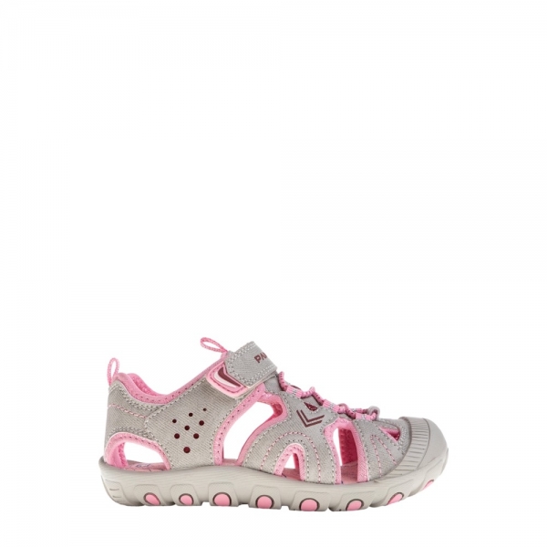 PABLOSKY Grey-Pink Baby Sandals...