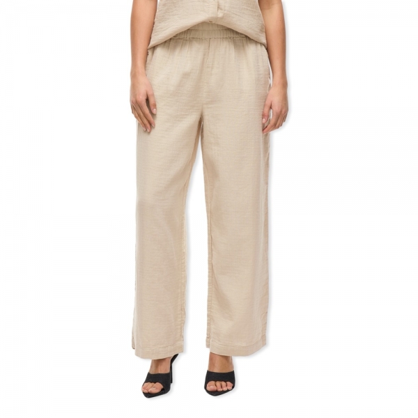 VILA Lania Wide Trousers - Feather Grey