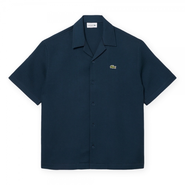 LACOSTE Camisa Relaxed Fit Waffle...