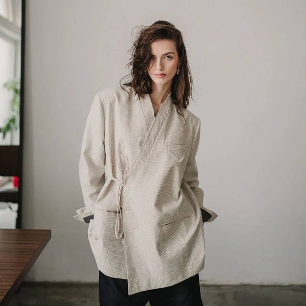 MIRAKAYA Casaco Kimono - Cru