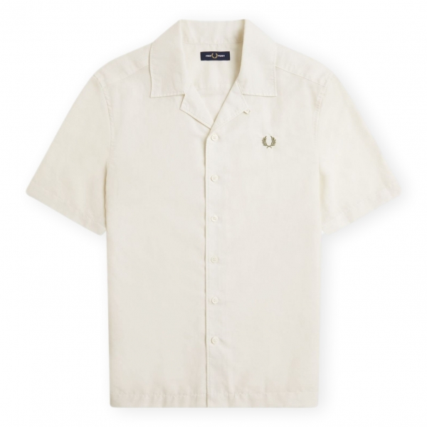 FRED PERRY Camisa Linen Revere Collar...