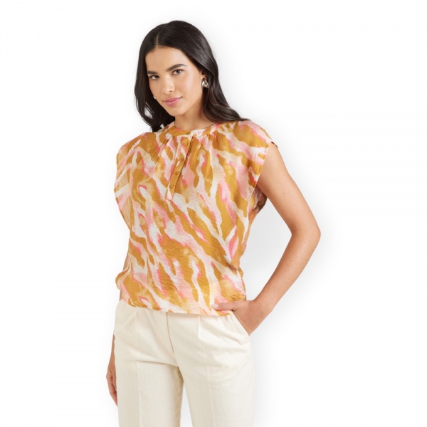 VILA Top Lyria Soa - Wood Thrush