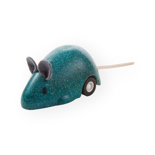 PLAN TOYS Moving Mouse - Blue