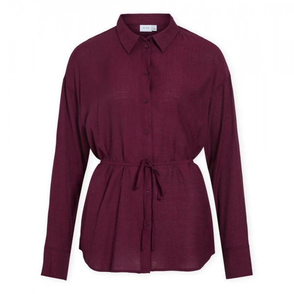 VILA Camisa Hikka Long - Fig