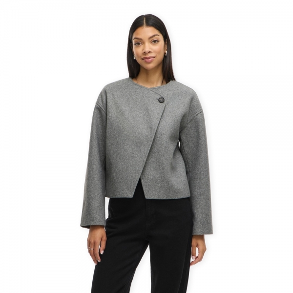 VILA Quinn Jacket - Medium Grey Melange