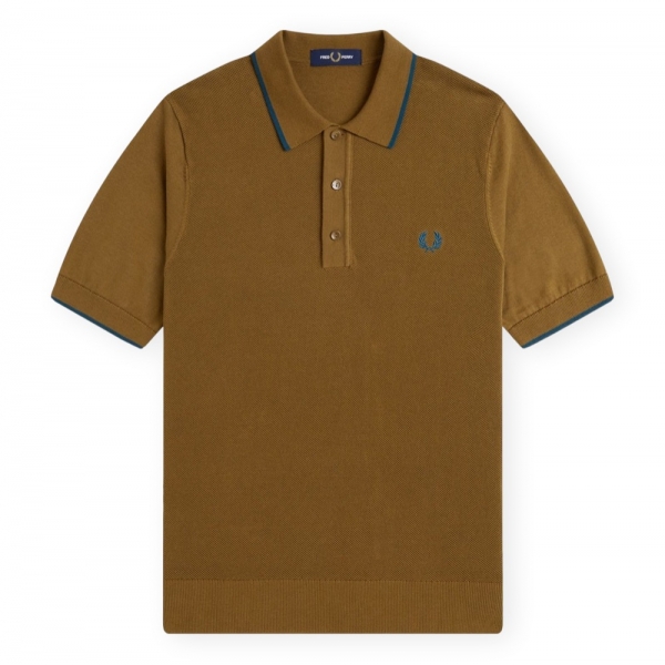 FRED PERRY Polo Pique Stitch Knitted...
