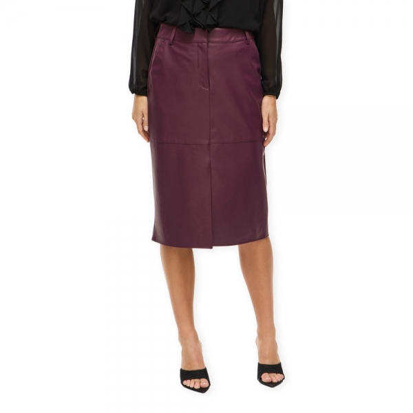 VILA Noos Dagmar Midi Skirt - Fig