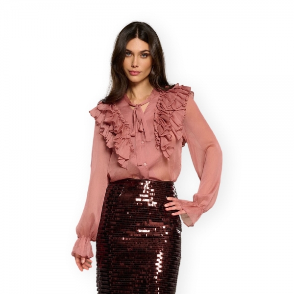 MINUETO Ninetta Shirt - Dark Pink