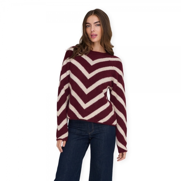 ONLY Eliza Knit - Zinfandel/Whitecap