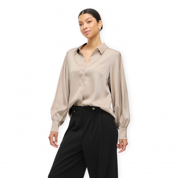 VILA Noos Enna Ravenna Shirt - Cement