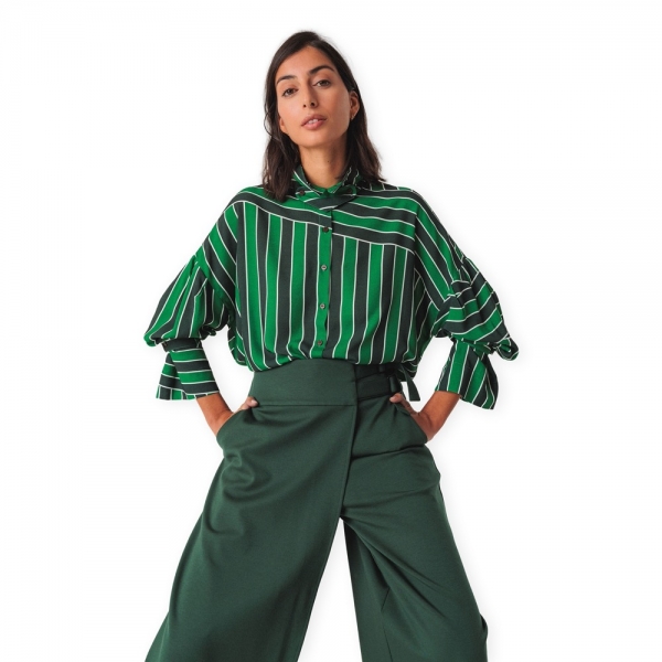 SKFK Lone Shirt - Green Stripes