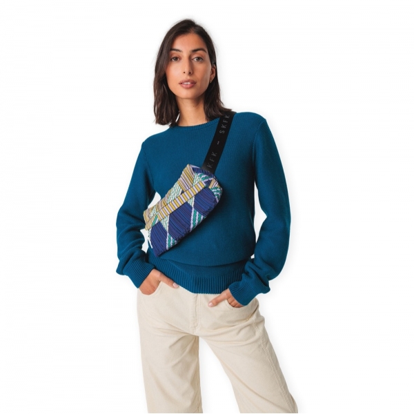 SKFK Ador Bag - Navy/Purple/Green