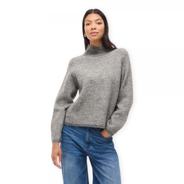 VILA Noos Malha Lory High - Medium Grey