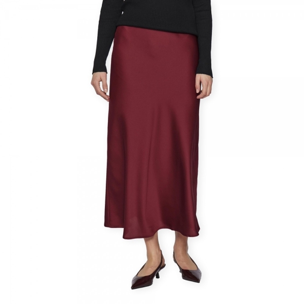 VILA Noos Elette Skirt - Cabernet