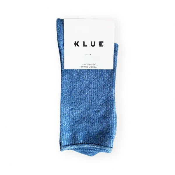 KLUE Meias Glitter Lurex - Mineral Blue