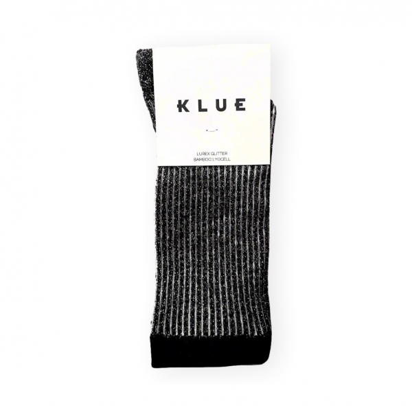 KLUE Glitter Lurex Socks - Stripes Black
