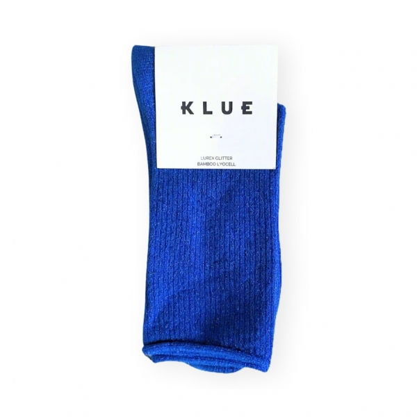 KLUE Meias Glitter Lurex - Eletric Blue