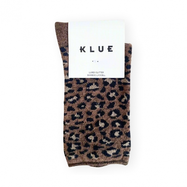 KLUE Leopard Socks - Brown