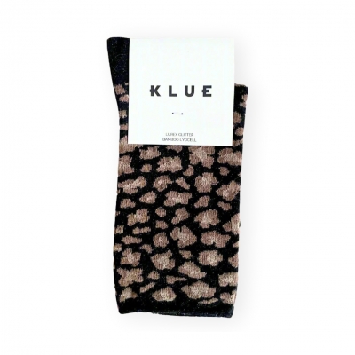 KLUE Leopard Socks - Black