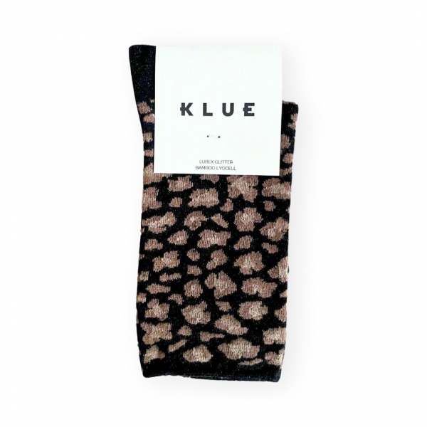 KLUE Leopard Socks - Black