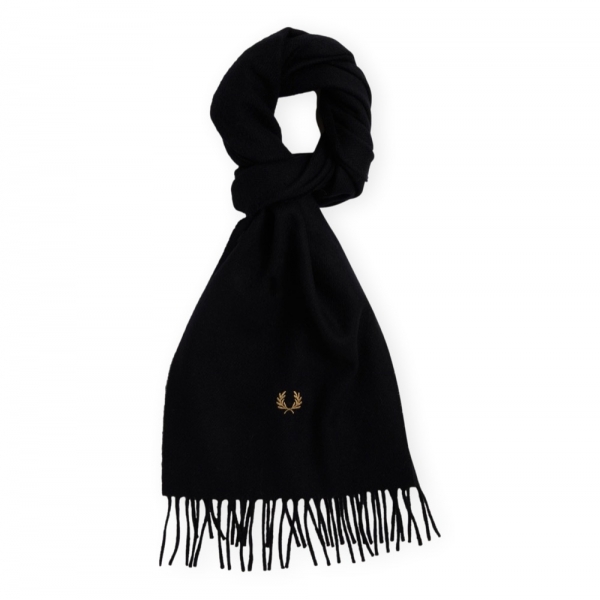 FRED PERRY Lambswool Scarf C4126 - Black