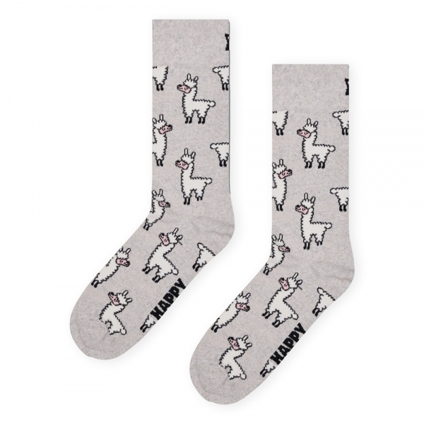 HAPPY SOCKS Meias Llama - Grey