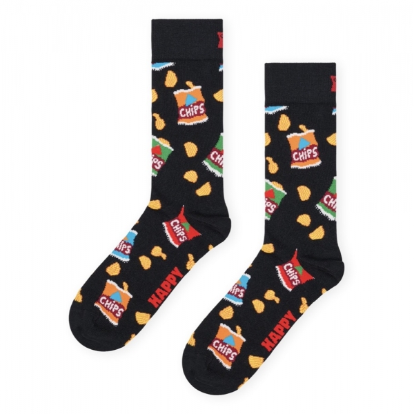 HAPPY SOCKS Meias Chips Bag - Black