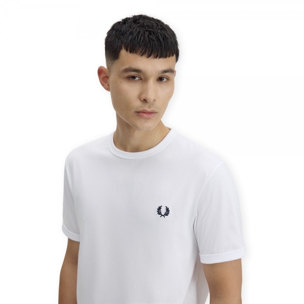 FRED PERRY Ringer T-Shirt M3519 - White - Mau Feitio