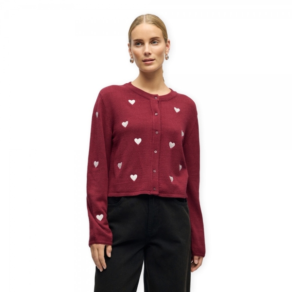 OBJECT Thess Knit - Cabernet/Birch