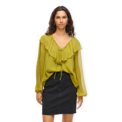 VILA Top Hela - Green Evy